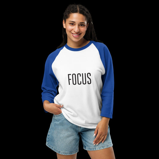 Focus 3/4 sleeve raglan shirt